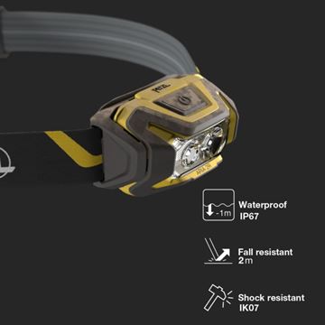 Petzl ARIA 1 Pandelampe, 350 Lumen, Sort-Gul set med detaljer om specs