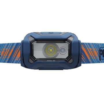 Petzl ARIA 1R RGB Pandelampe, Genopladelig, 475 Lumen set i farven Blå fra vinkel