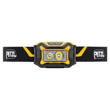 Petzl ARIA 2 Pandelampe, 450 Lumen, Sort-Gul set forfra
