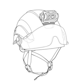 Petzl Helmet Adapt set på hjelm med lygte