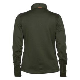 Pinewood Abisko Power Fleecetrøje, Dame, set i farven Moss Green bagfra
