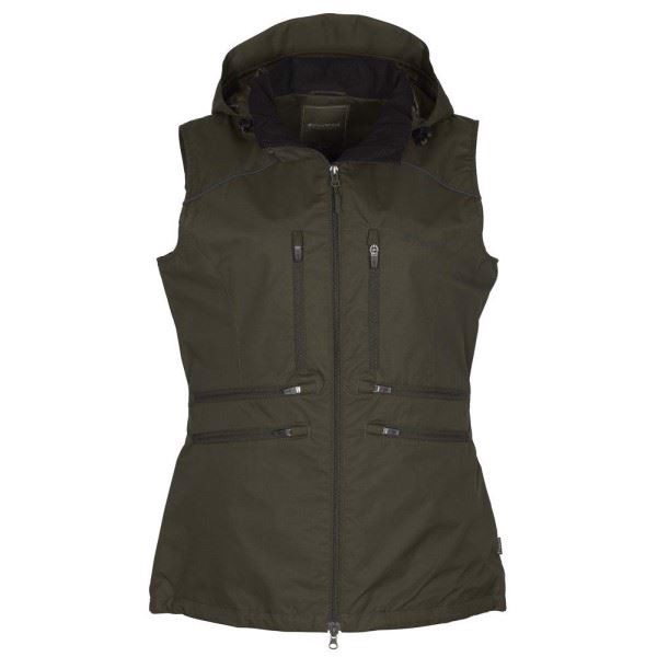 Pinewood Dog Sports Windblocker Vest, Dame, Moss Green, XS