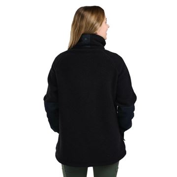 Pinewood Pile Fleece Jakke til Dame set i farven Sort på person bagfra