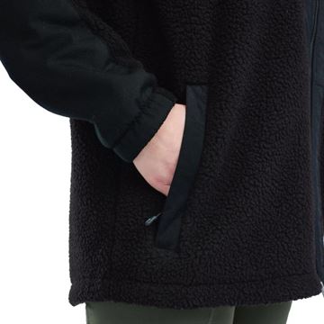 Pinewood Pile Fleece Jakke til Dame set i farven Sort med detaljer ved lomme