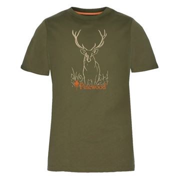 Pinewood Red Deer T-shirt, Dame med motiv af kronhjort