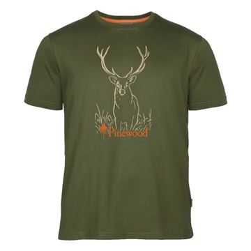 Pinewood Red Deer T-shirt, Herre med motiv af kronhjort