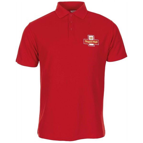 Royal Mail polo shirt - rød med logo