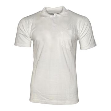 Poloshirt med korte ærmer, Hvid fra dansk militær, Ubrugt