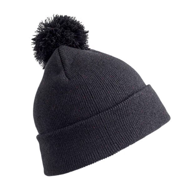 Sort Pom Pom Beanie til børn