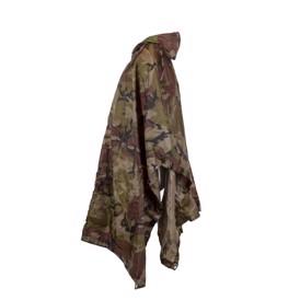 Woodland camouflage poncho