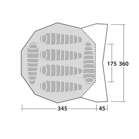 Robens Telt Chinook Ursa S, 6 personer, spejdertelt eller familietelt