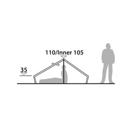 Robens Chaser 3XE, 3 Personers telt, specifikationer over indertelt