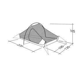 Robens Chaser 3XE, 3 Personers telt, specifikationer og mål over indertelt