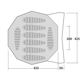 Robens Telt Chinook Ursa PRS, 8 Personer, grundmål