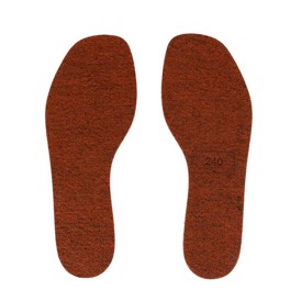 Skosåler i rød filt