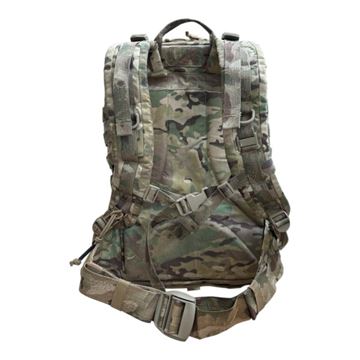 Rygsæk M/17, MultiCam, 35 liter, Brugt set bagfra