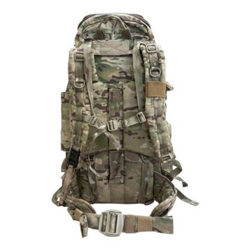 Rygsæk M/17, MultiCam, 70 liters, Brugt, 2. Sortering set bagfra