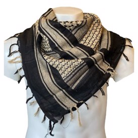 Shemagh set i farverne Sort og Sand
