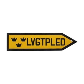 Skilt, SE, "LVGTPLED", 80X20 CM