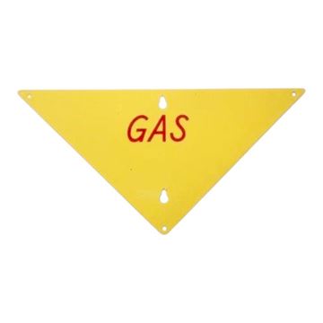 Skilt, Trekant, GAS, 275 x 140 mm, Brugt