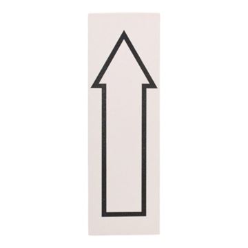 Skilt, m pil, pap, 25x8 cm, 10 stk