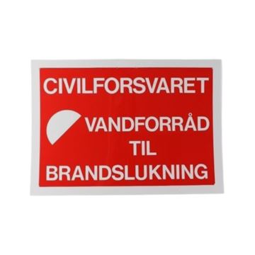 Skilt, CF vandforråd til brandslukning