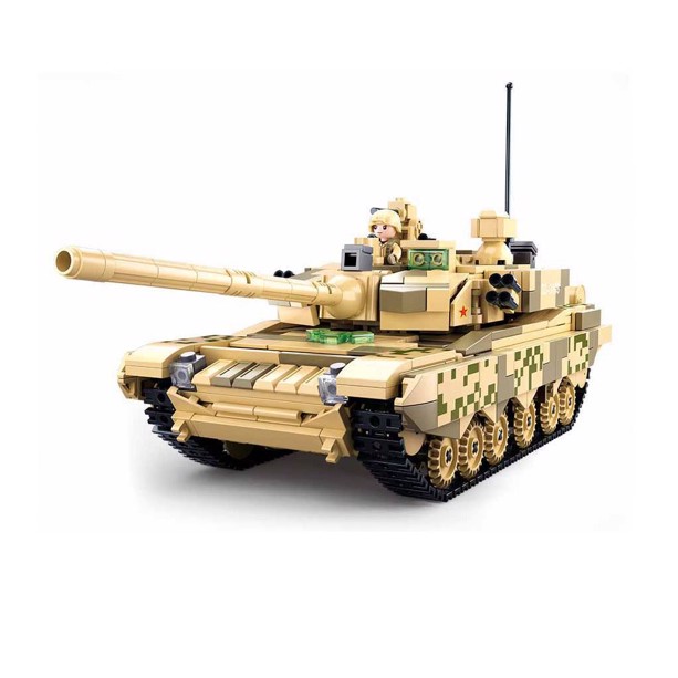 Byggesæt med U.S. kampvogn i desert camouflage fra Sluban