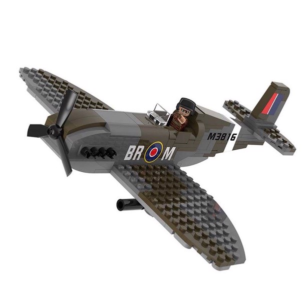 25 cm lang Supermarine Spitfire legetøjsfly