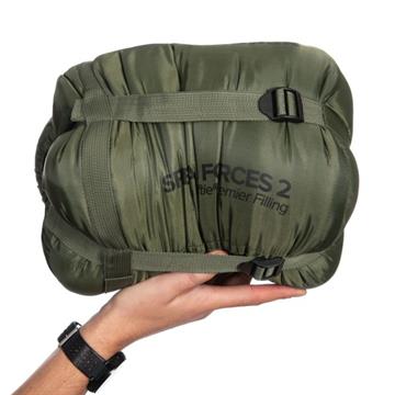 Snugpak Special Forces 2 sovepose, Oliven set i hånd