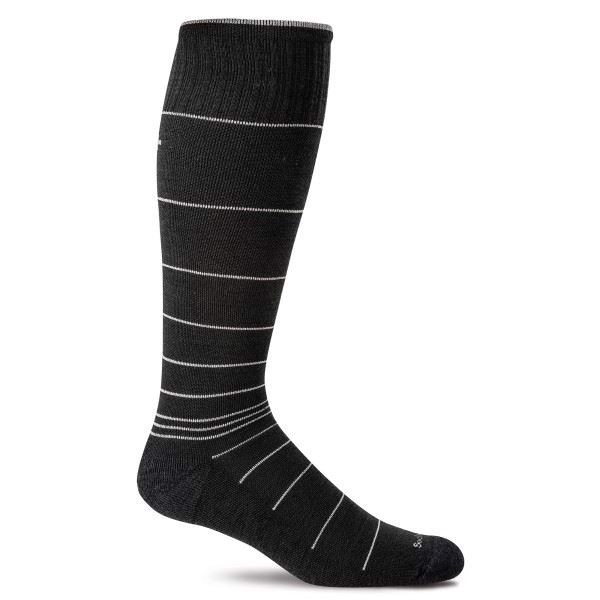 SockWell Circulator Herrestrømper, Sorte Striber, M-L