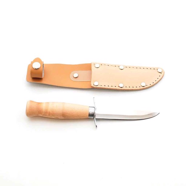 Spejderkniv med læderskede
