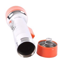 Stavlygte i metal til batterier