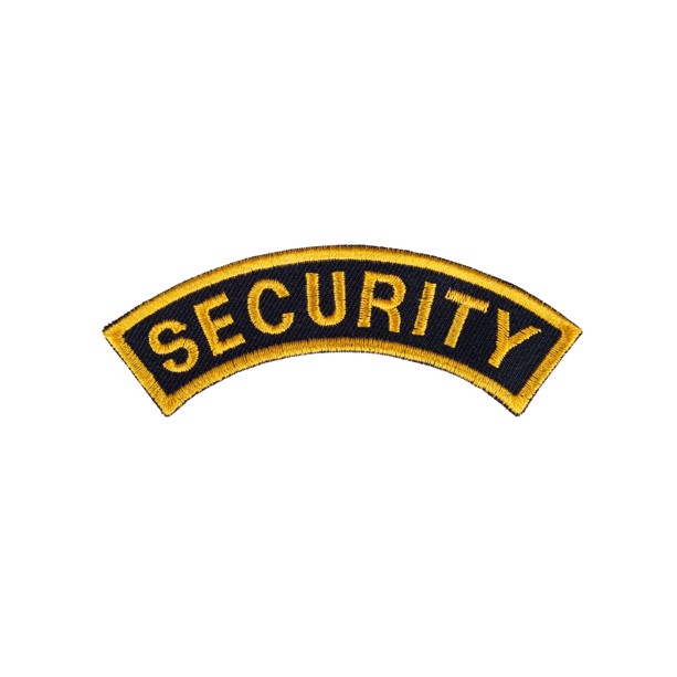 Security stofmærke broderet