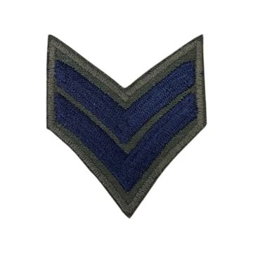 Stofmærke, Thailand, Grøn med Blå Vinkler, Ubrugt