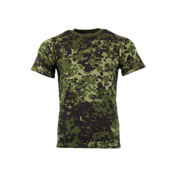 T-shirt i dansk camouflage bomuld