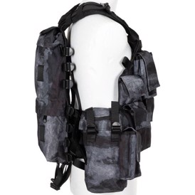 Tactical Kampvest set i farven HDT Camo Le fra siden med pouches