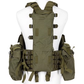 Tactical Kampvest set i farven Oliven set bagfra