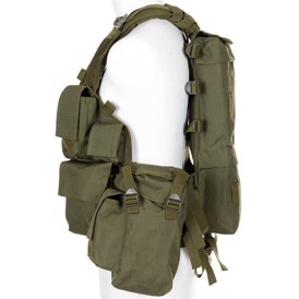 Tactical Kampvest set i farven Oliven fra siden