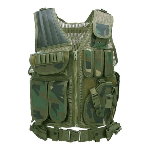 Tactical Predator Vest i farven Woodland Camouflage