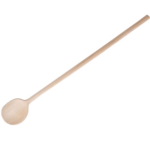 Lang grydeske i træ, 70 cm.
