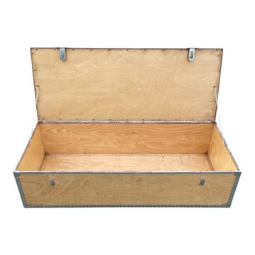 Trækasse med Bærehåndtag og Låsebeslag, L: 134 X B: 53,5 X H: 35 cm set åben