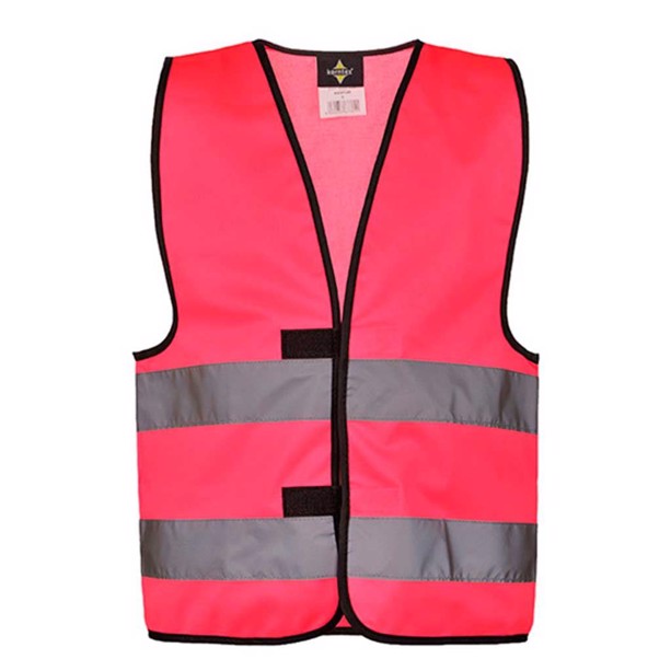 Sikkerhedsvest til børn i neon pink