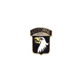 Guldfarvet Airborne metal-emblem