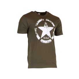 US Armystar t-shirt i olivengrøn