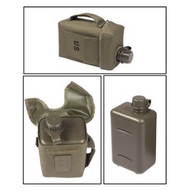 US Patrol Canteen Vandbeholder med skulderrem, 2 liter, detaljer