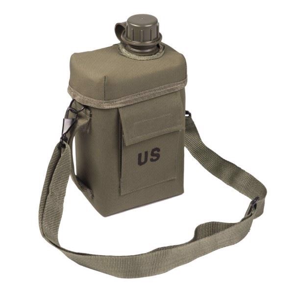 US Patrol Canteen Vandbeholder med skulderrem, 2 liter