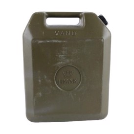 Vanddunk grøn 25 liter brugt fra forsvaret set forfra med HMAK logo