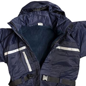 Viking Termokedeldragt fra Forsvaret med Foer, Marineblå, Ubrugt set med detaljer fra foer