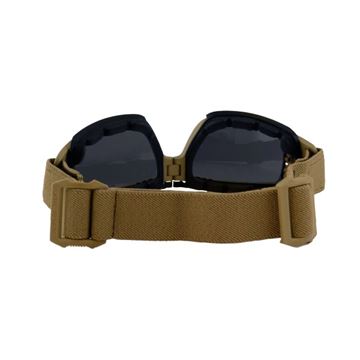 Wiley X Goggles, Grey/Clear Glas, Tan Frame set bagfra