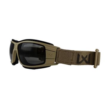 Wiley X Goggles, Grey/Clear Glas, Tan Frame